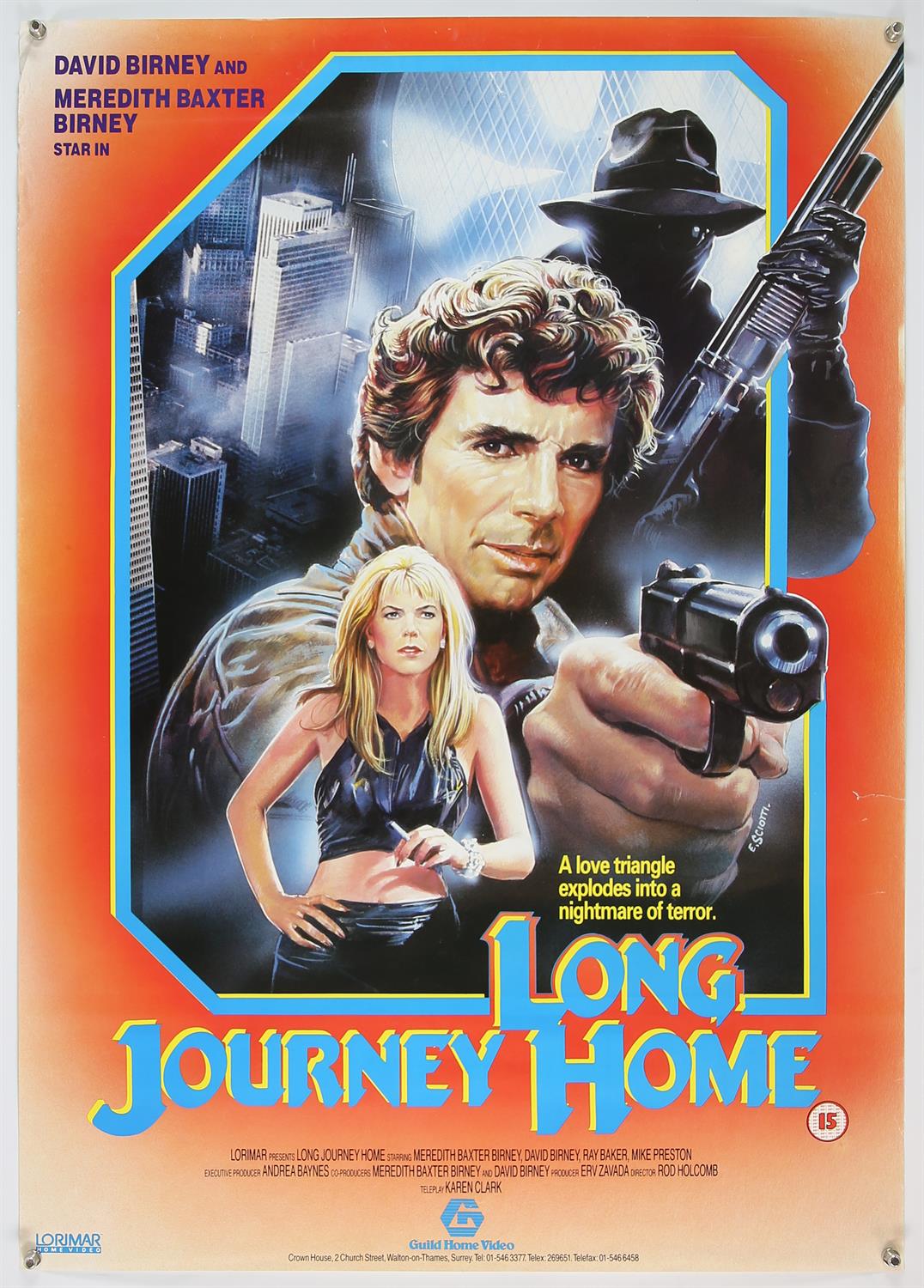 Long Journey Home (1987) UK Video poster, for the American thriller with poster artwork by the