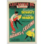 The Affairs of Cellini (1934) UK Double Crown film poster starring Fredric March, linen backed,