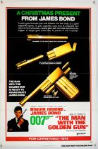 James Bond The Man With The Golden Gun (1974) US One sheet Christmas teaser film poster,