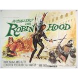 A Challenge for Robin Hood (1967) British Quad film poster for the British adventure produced by