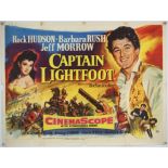 Ten British Quad film posters from the 1950’s including Captain Lightfoot (1955),