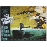 Ice Station Zebra (1968) British Quad full colour 1st Release film poster for the Cold War thriller