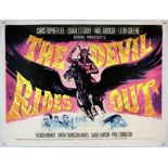 The Devil Rides Out (1968) British Quad film poster, Hammer Film Production starring Christopher