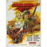 Shalako (1968) French film poster, starring Brigitte Bardot and Sean Connery, folded,