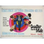 Three British Quad film posters from the 1960’s including Deadlier Than The Male (1967),