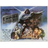 Star Wars The Empire Strikes Back (1980) British Quad film poster, artwork by Tom Jung, folded,