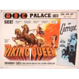 The Viking Queen / The Corrupt (1967) British Quad film poster, Hammer Film Production with artwork