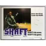 Collection of framed One Sheet and Quad film posters, Shaft, For Love of Ivy, Love Thy Neighbour,