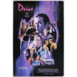 Drive (10 Year Anniversary) Poster with design by Paul Mann, numbered, purple version, rolled,