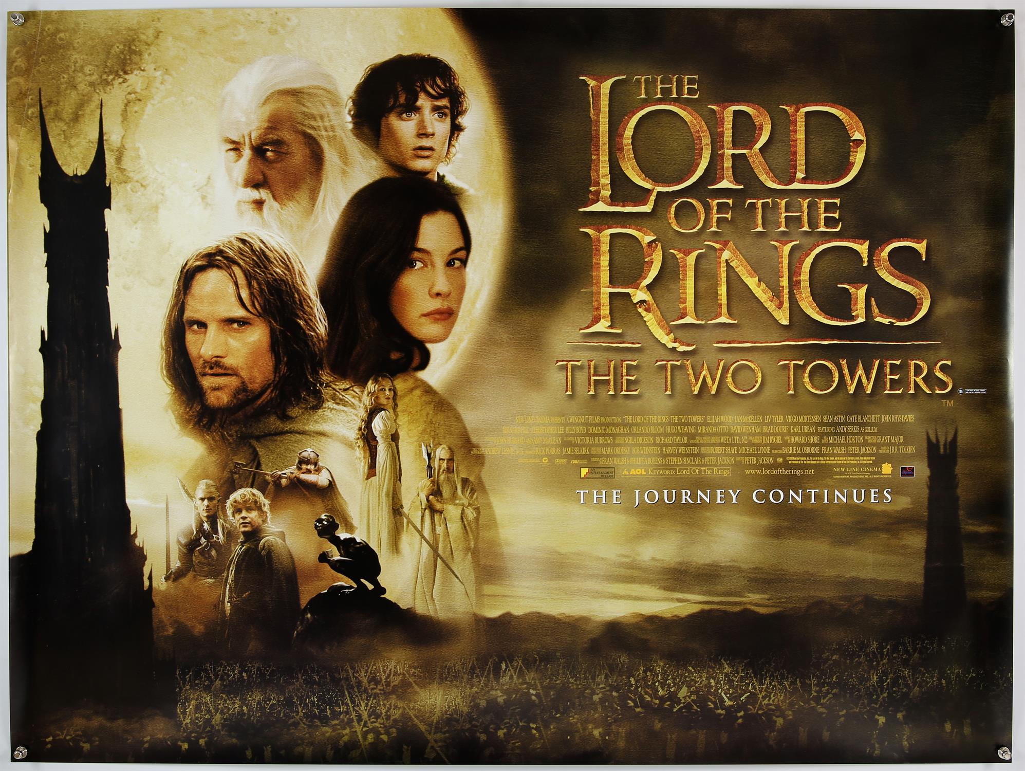 The Lord of The Rings - The Two Towers (2002) 10 x British Quad & 3 x One Sheet film posters (one