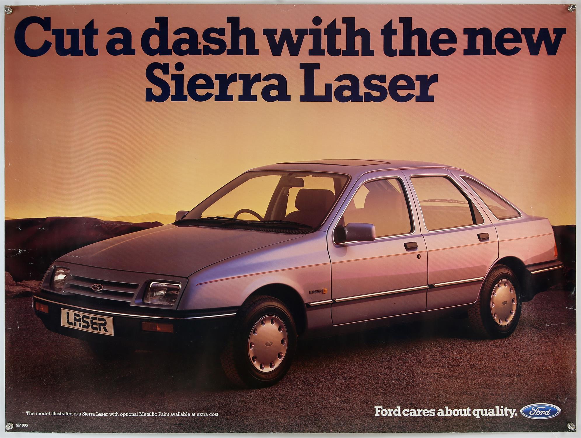 Ford Sierra c1982 original factory poster, rolled, approx 40 x 30 inches.