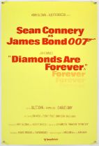 James Bond Diamonds Are Forever (1970's) UK Double Crown film poster, starring Sean Connery,