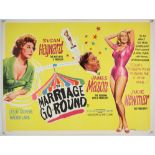 Two British Quad film posters, The Sound of Music and The Marriage Go-Round (Chantrell artwork),