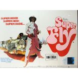 Superfly (1972) British Quad film poster, Blaxploitation starring Ron O'Neal, Columbia-Warner,