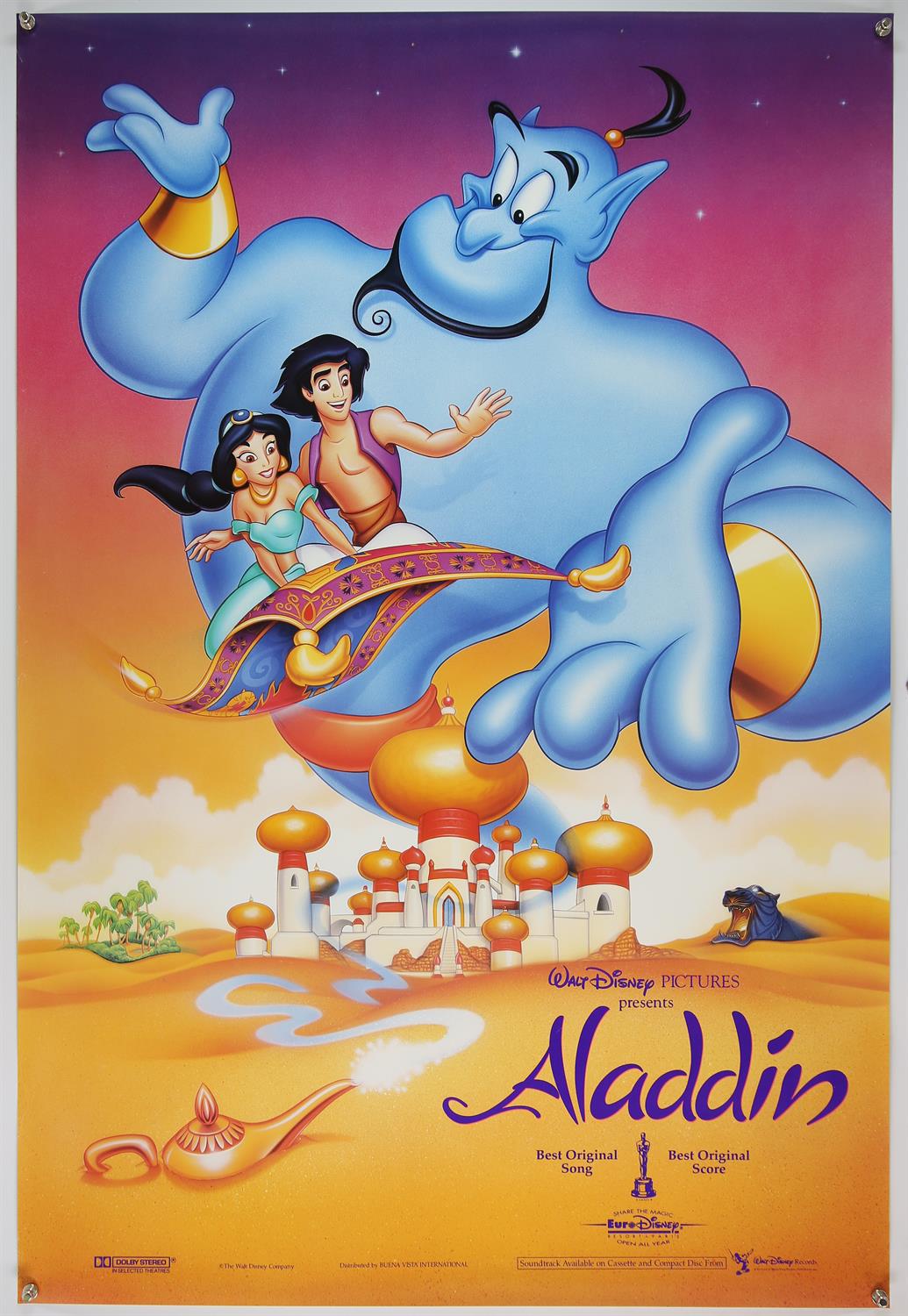 12 One Sheet film posters, Aladdin, Always, Belle De Jour, Batman Returns, Dick Tracy, Gremlins,