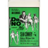 James Bond Dr. No (Re-release) UK Double Crown film poster, starring Sean Connery, folded,