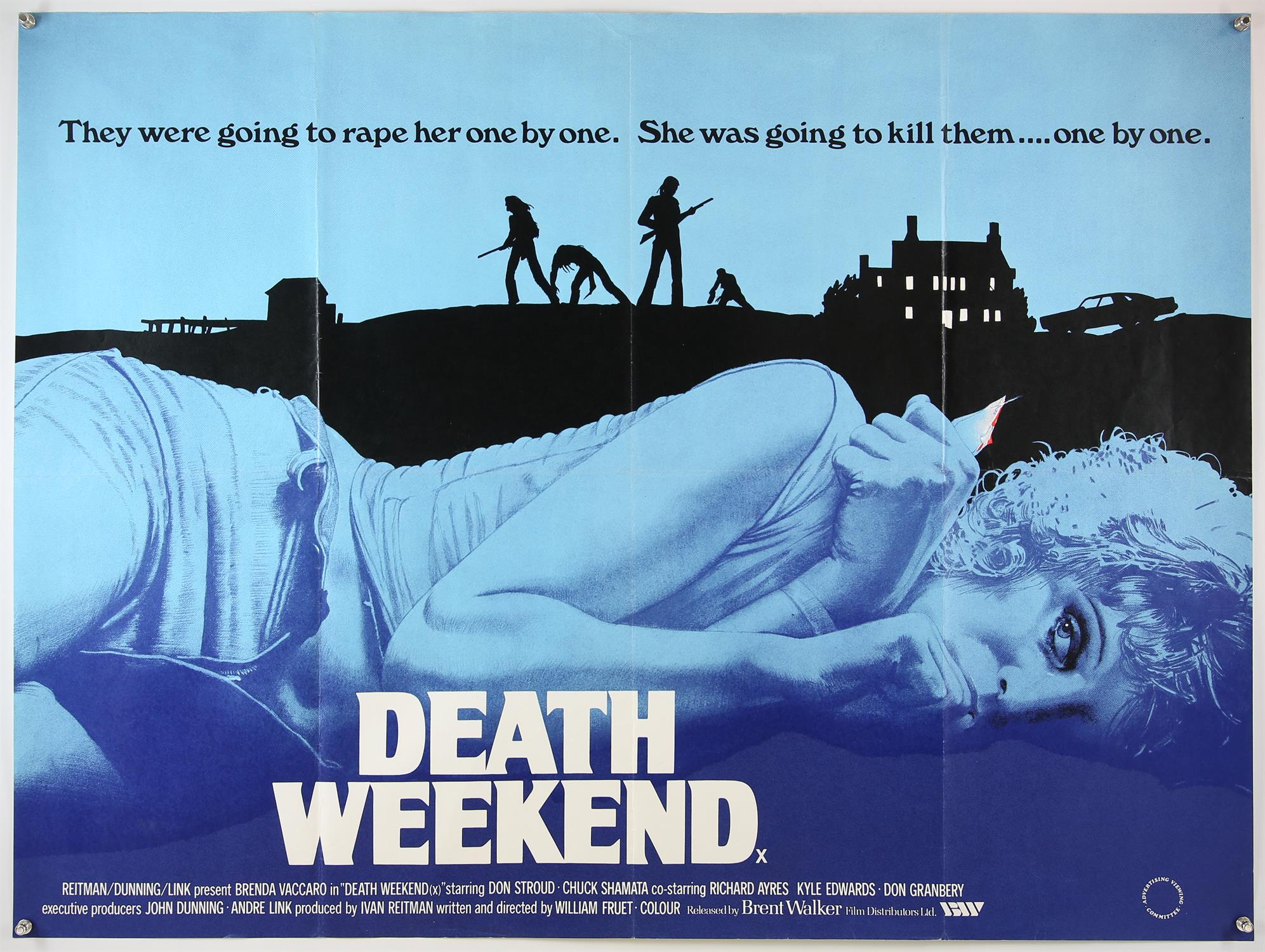 13 British Quad film posters from the 1970's. Two Minute Warning, Inside Out, Death Weekend, - Image 2 of 3