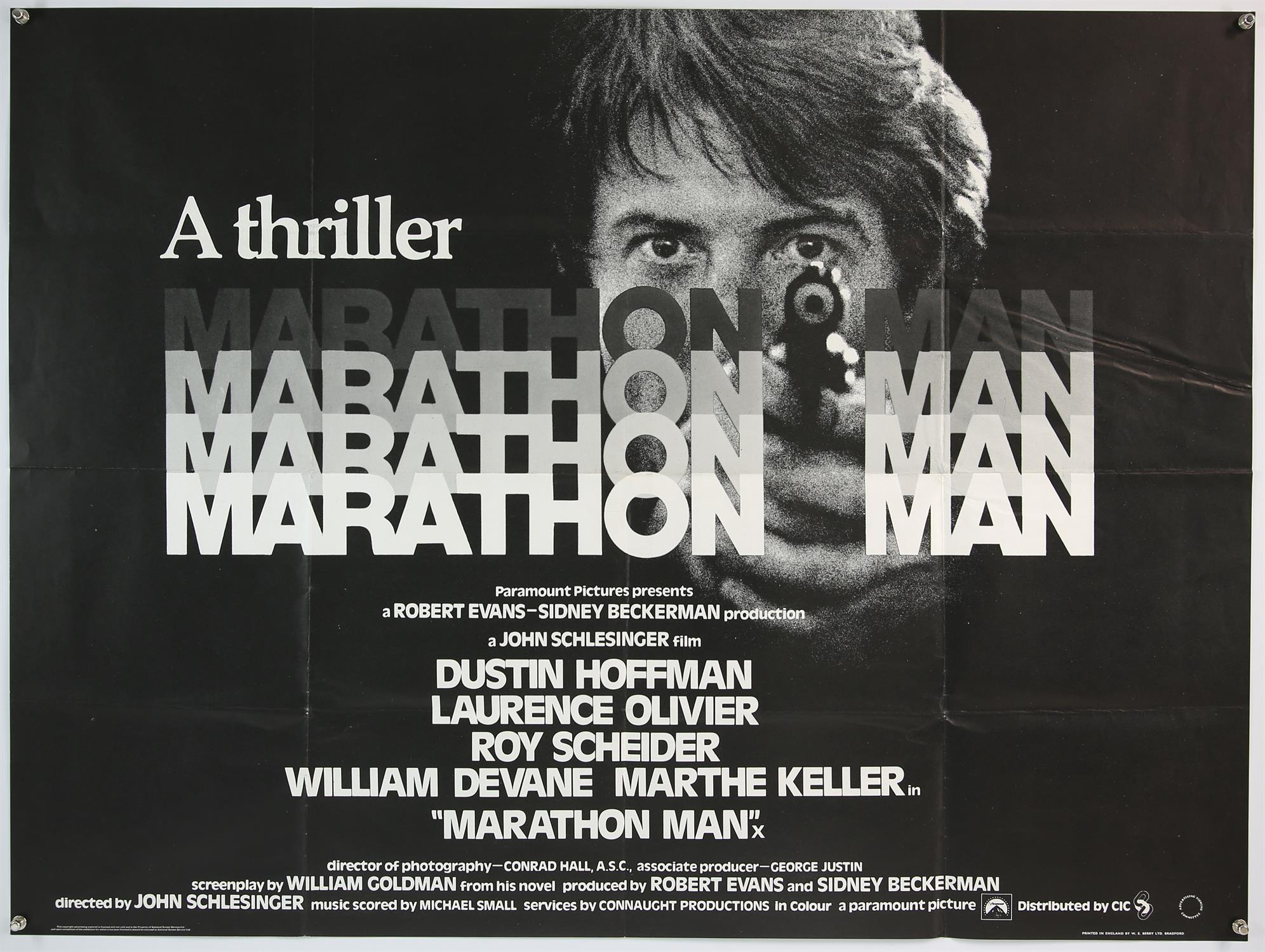 Marathon Man (1976) British Quad film poster for the Oscar-nominated thriller directed by John