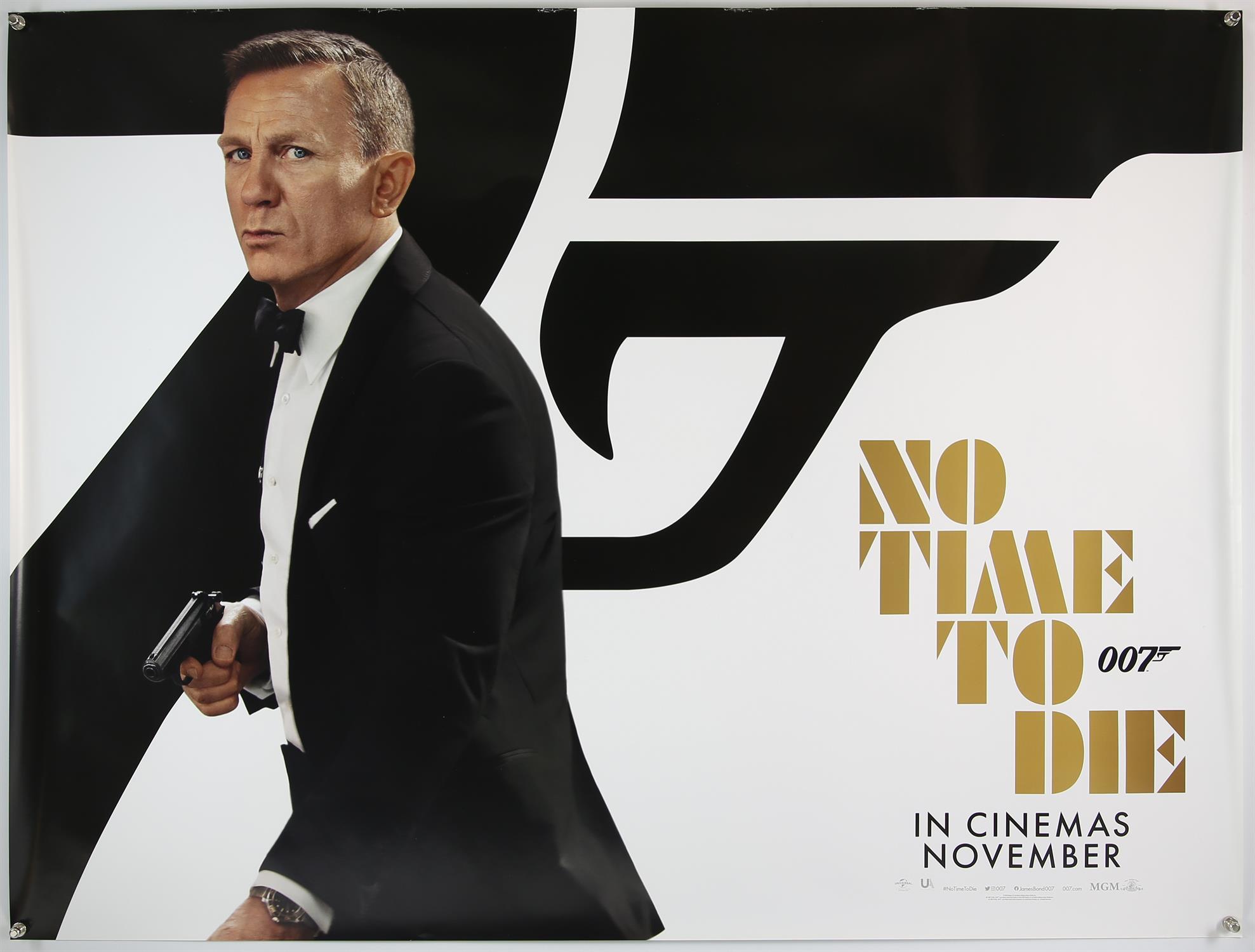 James Bond No Time To Die (2020) Five British Quad teaser film posters, all rolled, - Image 2 of 3