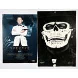 James Bond Spectre (2015) Official Limited release IMAX poster showing an embossed skull on card
