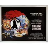 James Bond The Living Daylights (1987) British Quad film poster, starring Timothy Dalton,