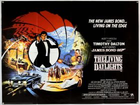 James Bond The Living Daylights (1987) British Quad film poster, starring Timothy Dalton,