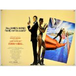 James Bond A View To A Kill (1985) British Quad film poster, starring Roger Moore, folded,