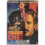 Eight Million Ways To Die (1986) UK Video poster, with poster art by Brian Bysouth including a