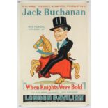 When Knights Were Bold (1936) UK Double Crown film poster starring Jack Buchanan, linen backed,