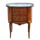 Danish parquetry commode by Lysberg and Hansen, late 19th/early 20th Century, with a kidney shaped