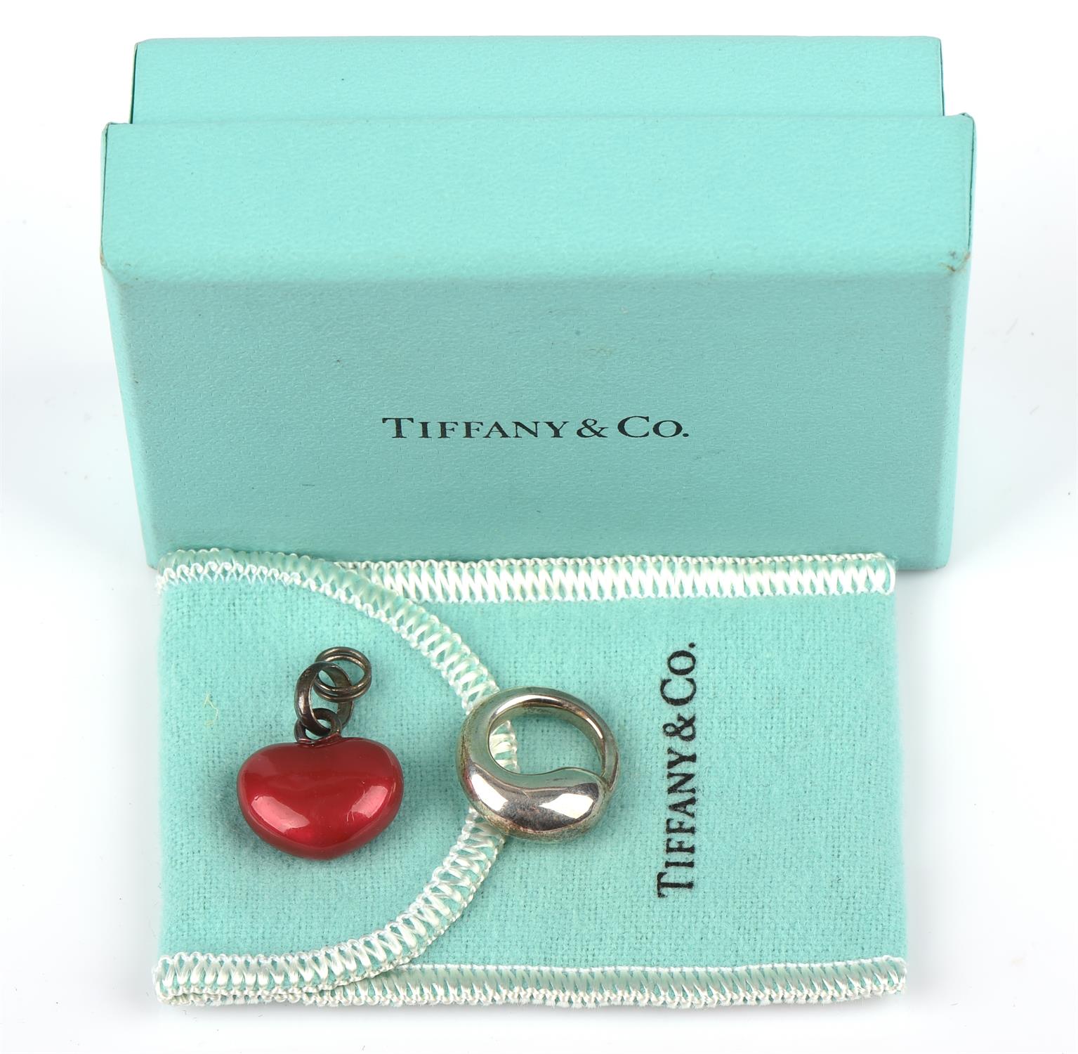 A silver Links of London red enamel heart charm, together with a Tiffany & Co, Elsa Peretti pendant - Image 2 of 4