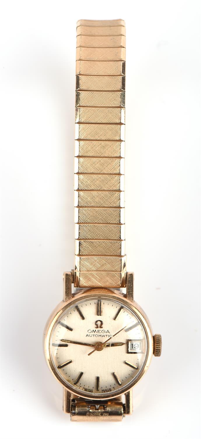 Omega a Ladies gold automatic wristwatch the signed dial with baton hour markers, - Image 2 of 5