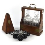 A group of collectable items comprising ; an Olympus OM10 camera, lenses and accessories,