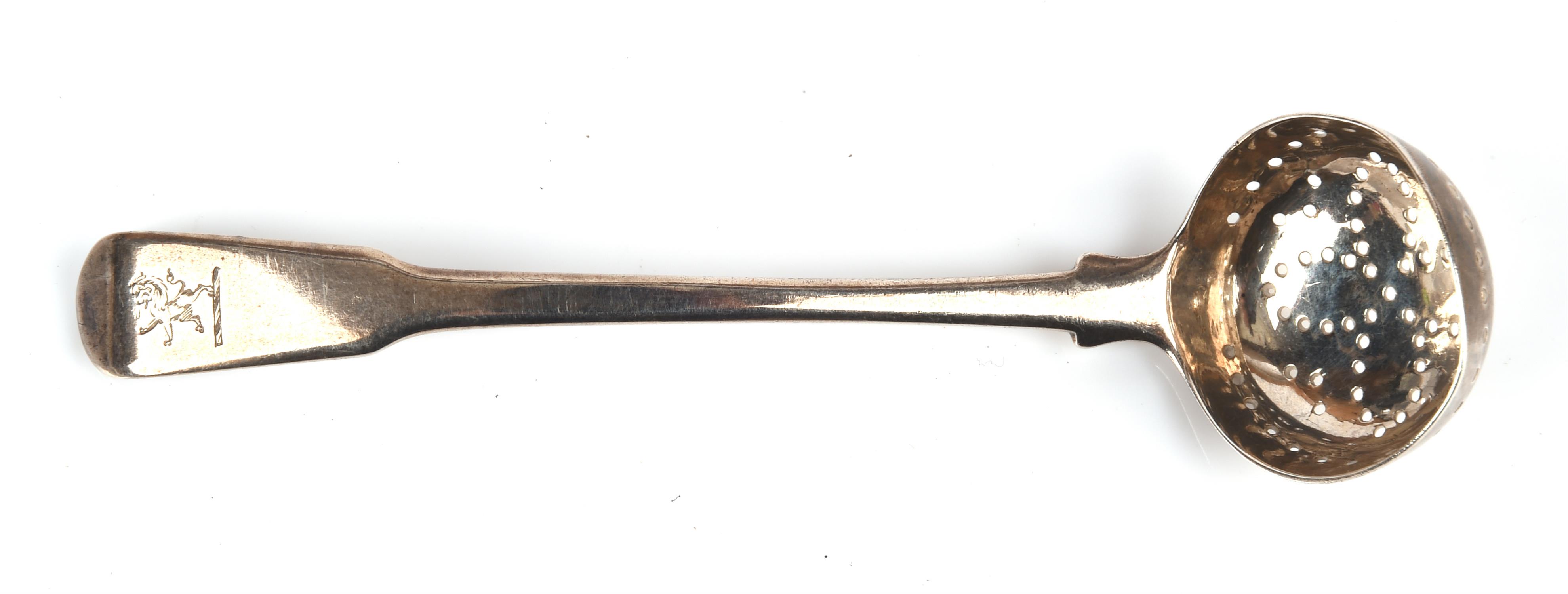 George III silver sifter ladle, London, 1800