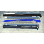 Three modern fly fishing rods including ; Daiwa 'Whisker Fly' 12 foot, 3-piece rod,