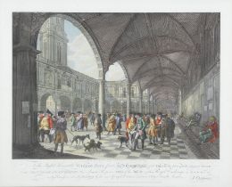 After Chapman and Lutherburgh, Perspective view of the inside of the Royal Exchange,