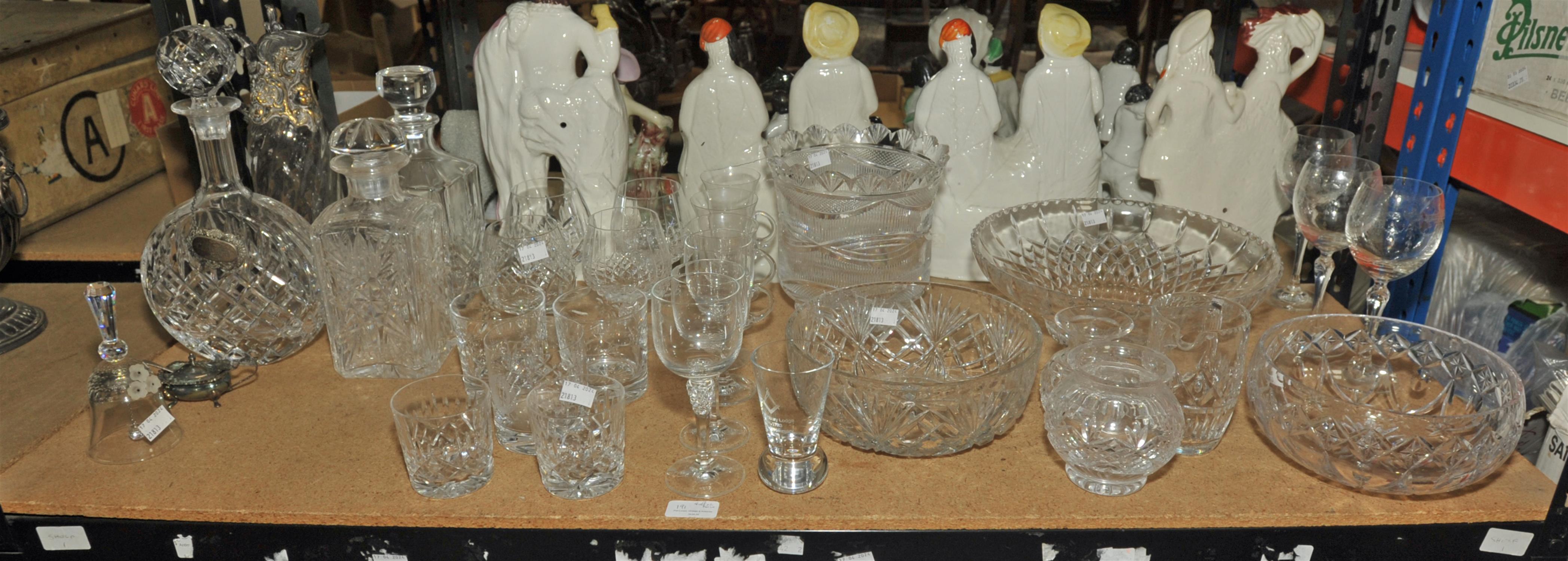 A large quantity of crystal stemware and moulded glassware including ; a set of eight Waterford - Image 3 of 3