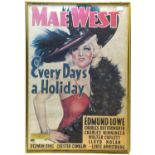 An Film advertising poster "Mae West" (Everyday' s a Holiday)