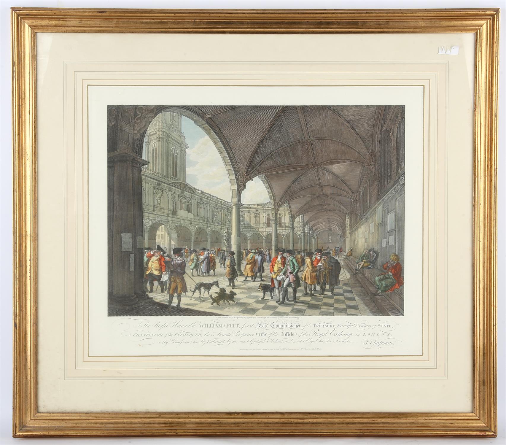 After Chapman and Lutherburgh, Perspective view of the inside of the Royal Exchange, - Image 2 of 3