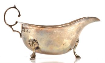 Silver sauce boat, Birmingham, 1937, 111gm