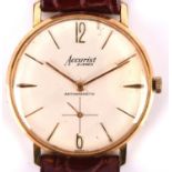 Accurist a Gentleman's gold plated wristwatch, the signed dial marked antimagnetic 21 jewels with