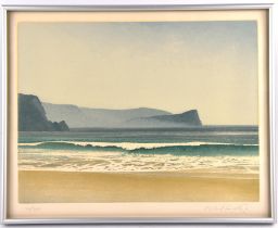 Michael Fairing (20th century), Coastal scene, colour aquatint, signed lower right,