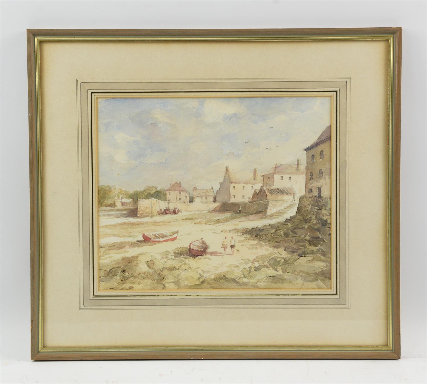 John Greensmith (British 1921-?), The Old Quay, Falmouth, watercolour, inscribed on Royal Society
