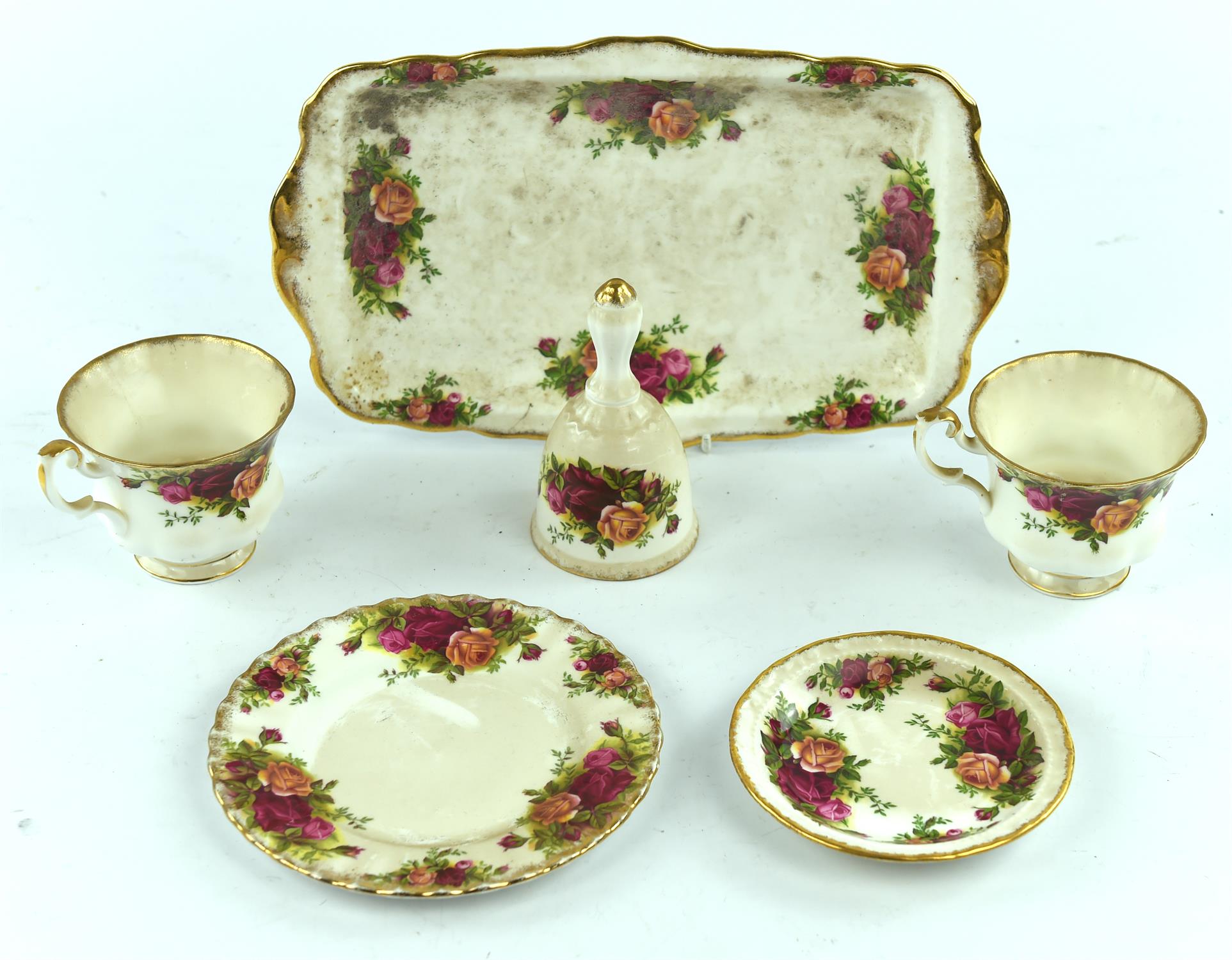 Royal Albert " Old Country Roses " pattern part tea service, with other itemss, to include a table