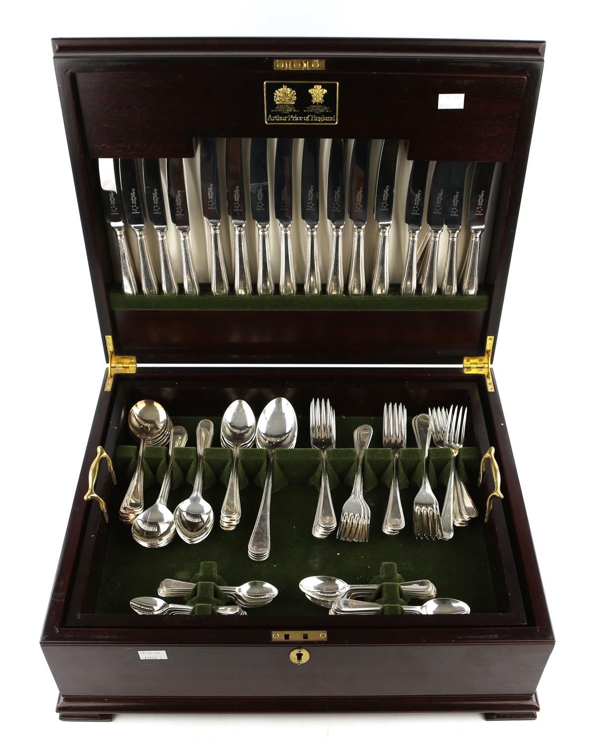 A late 20th century canteen of silver plated cutlery by Arthur Price of England and a collection of