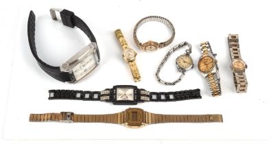 Group of ladies wristwatches and one gentleman's Tommy Hilfiger wrist watch, the ladies watches