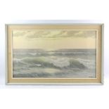 Édouard Mandon (1885-1977), Seascape, colour print, 43 x 78cm.