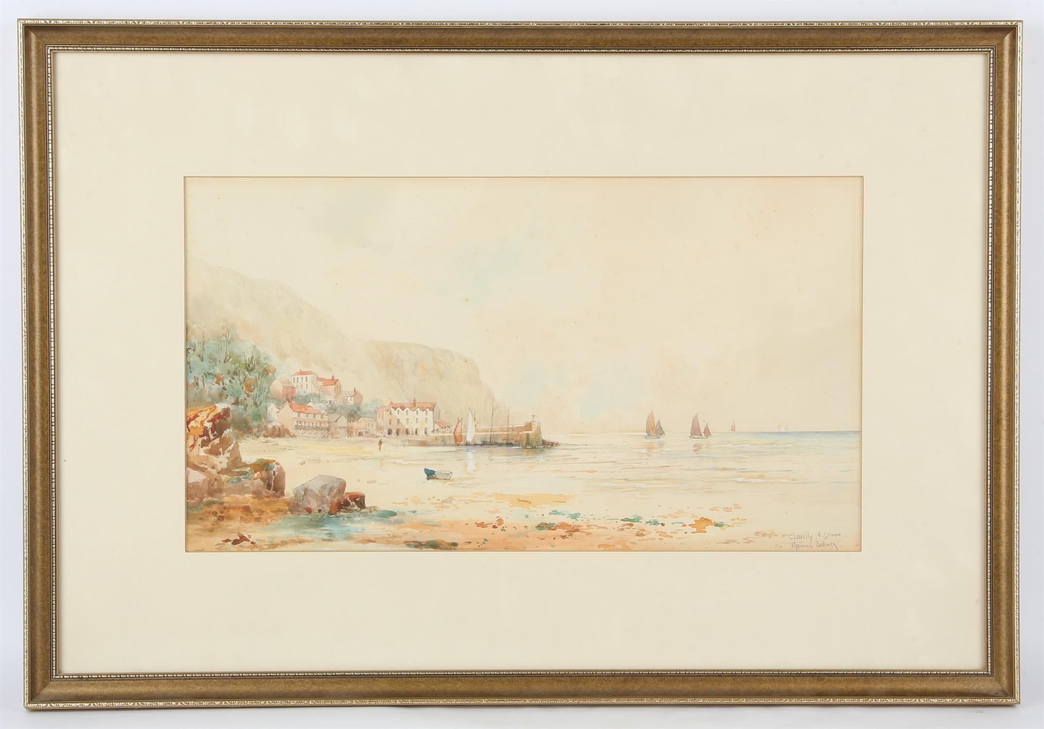 Thomas Sidney (early 20th century), Lynton, Devon; Clovelly, N.Devon, a pair, watercolour, - Image 2 of 3