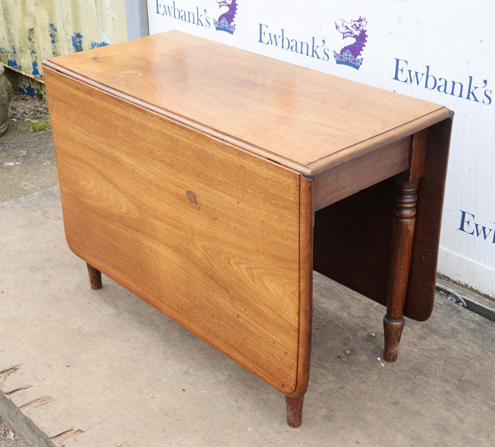 A Victorian mahogany drop leaf table, H 74cm, W 104cm, L 164cm - Image 2 of 4