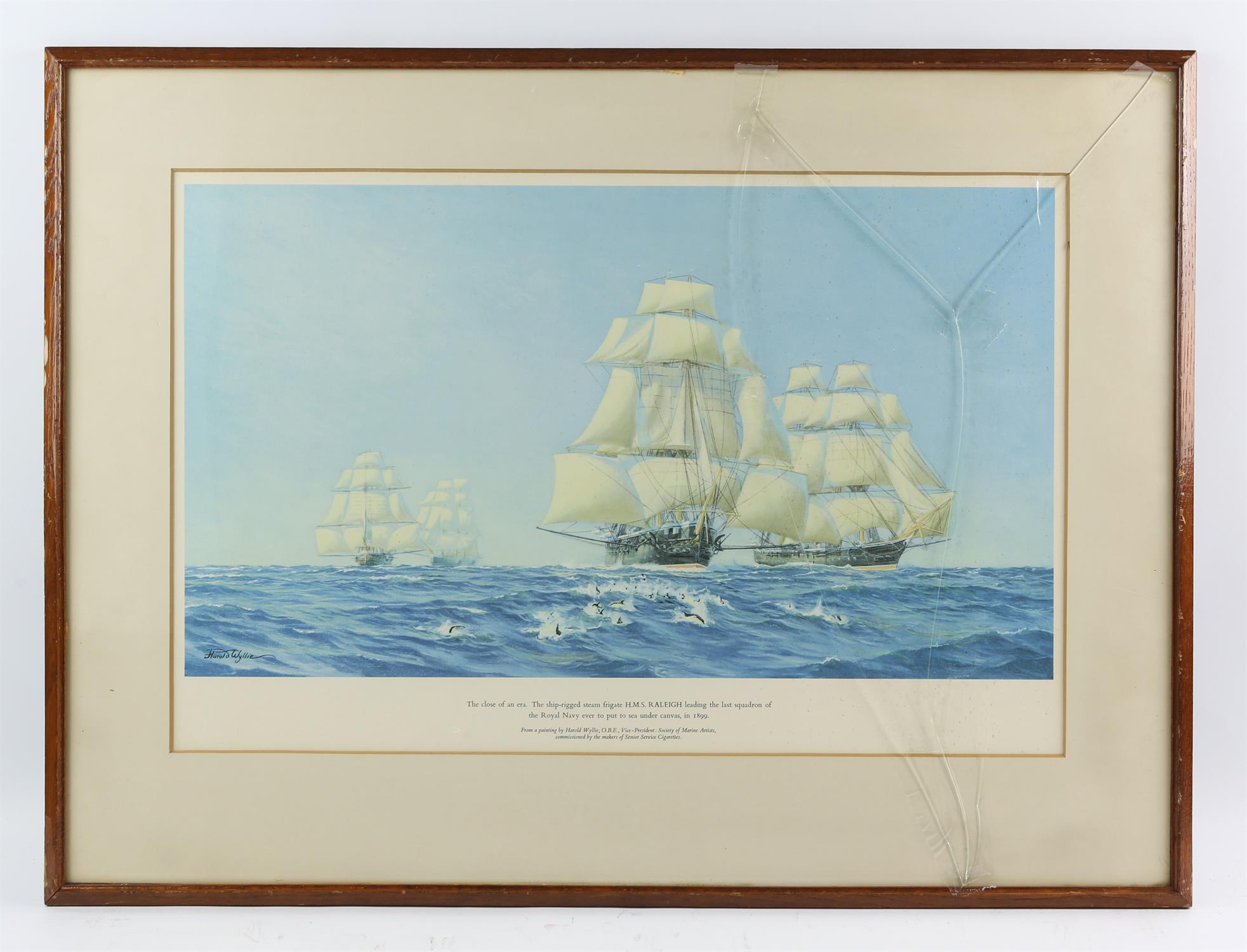 A group of three Marine prints, after Harold Wyllie and W. Howard Jarvis, together with three - Image 3 of 4